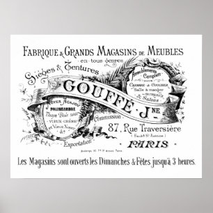 Vintage European Manufacturer Advertisement Poster