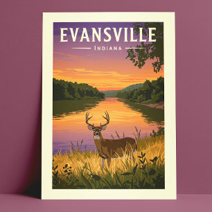 Vintage Evansville Indiana Postcard