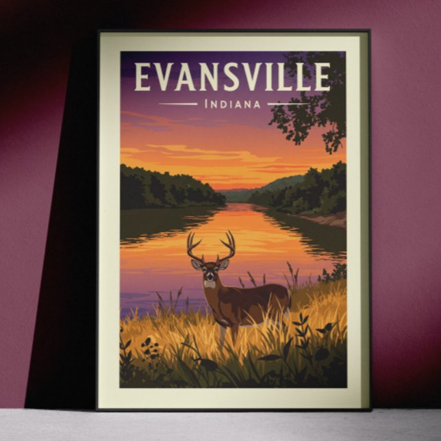 Vintage Evansville Indiana Poster (Creator Uploaded)