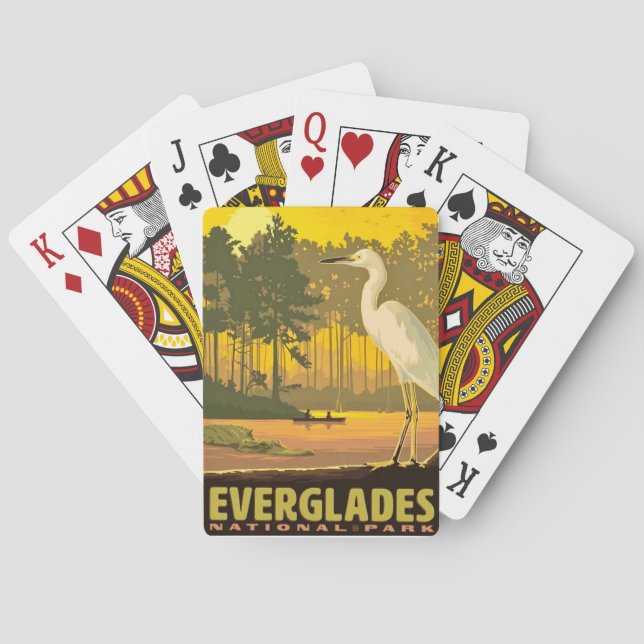 Vintage Everglades Park Playing Cards (Back)