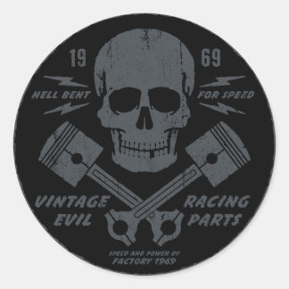 Vintage Evil 012A Classic Round Sticker