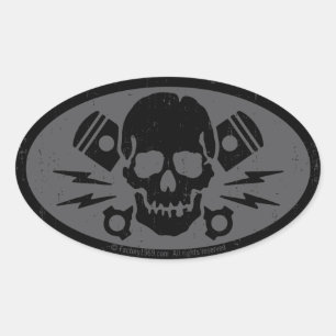 Vintage Evil 015B Oval Sticker