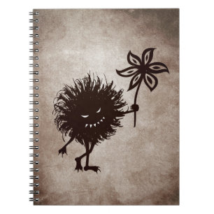 Vintage Evil Bug Gives Flower Notebook