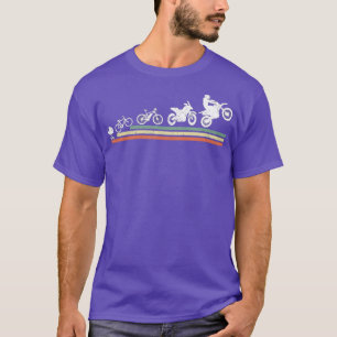 Vintage Evolution Of Adventure Motorcycle Funny T-Shirt