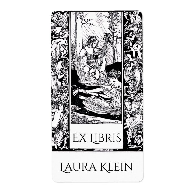 Vintage Ex Libris Bookplate  (Front)
