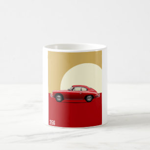 VINTAGE EXCELLENCE - 356 CAR POSTER red Coffee Mug