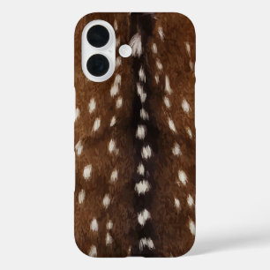 Vintage Exotic Axis Deer Hide Print iPhone 16 Case
