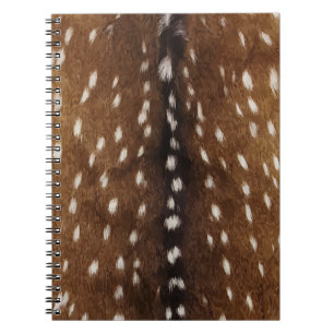 Vintage Exotic Axis Deer Hide Print Notebook