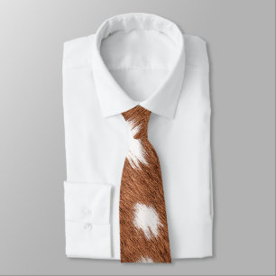 Vintage Exotic Axis Deer Hide Print Tie