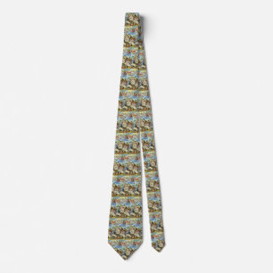 Vintage Explorers with Antique Globe Map, 1542 Tie