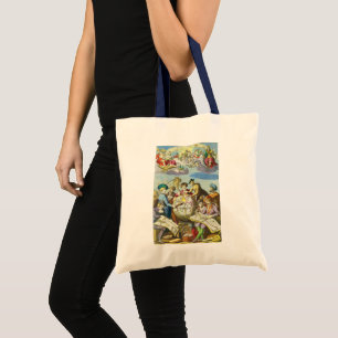 Vintage Explorers with Antique Globe Map, 1542 Tote Bag