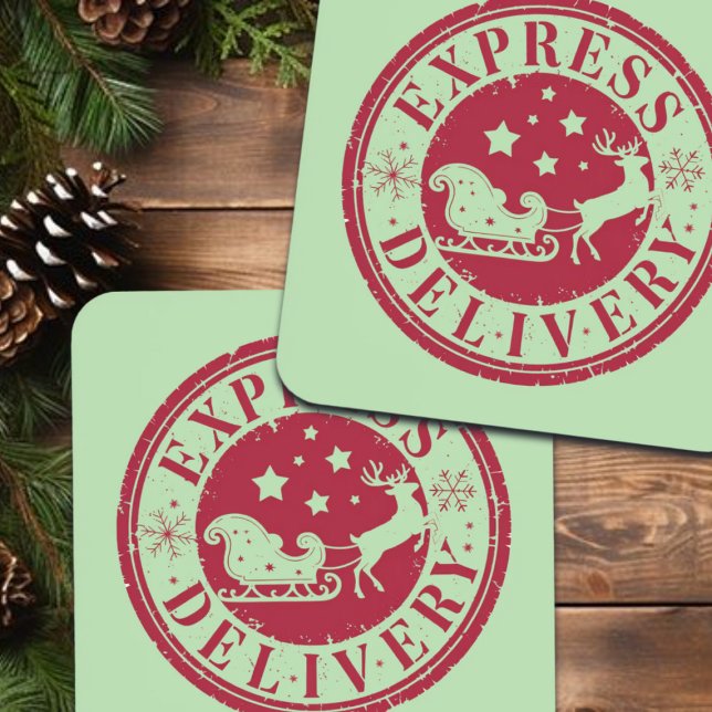 Vintage Express Delivery from Santa Claus Coaster (Creator Uploaded)