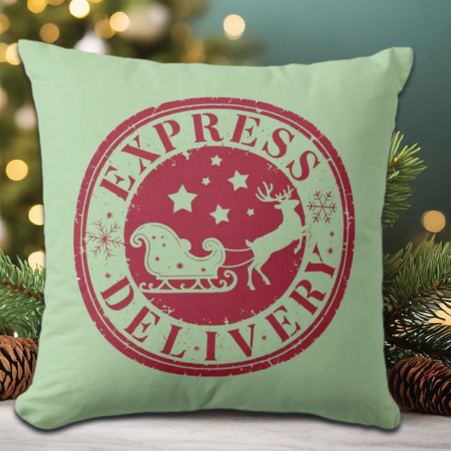 Vintage Express Delivery from Santa Claus Cushion (Creator Uploaded)