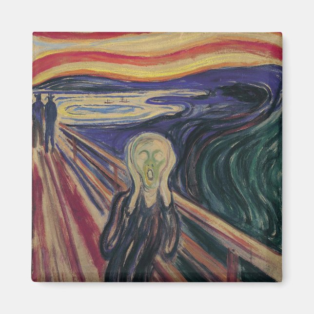 Vintage Expressionism, The Scream by Edvard Munch Magnet (Front)