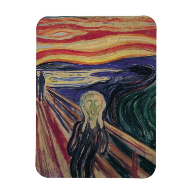 Vintage Expressionism, The Scream by Edvard Munch Magnet (Vertical)