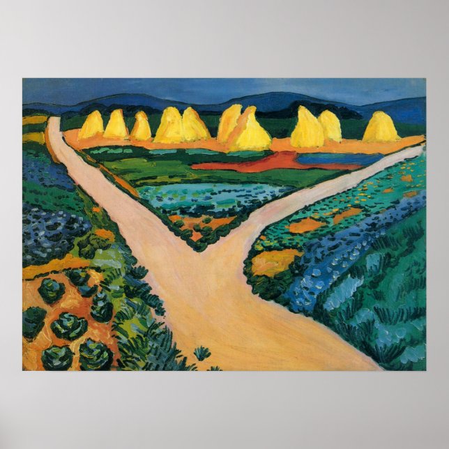 Vintage Expressionism, Vegetable Fields by Macke Poster (Front)