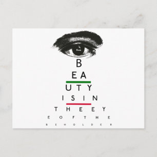 Vintage Eye Chart Gifts Postcard