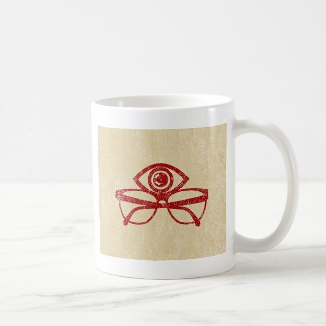 Vintage Eye & Eyeglasses Coffee Mug (Right)