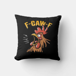 Vintage F-Caw-F Chicken F-Caw-F Funny Chicken Roos Cushion