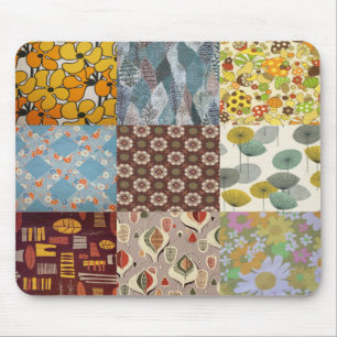 vintage fabric mouse pad