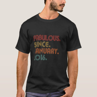 Vintage Fabulous Since January 2016 Retro 7th Birt T-Shirt