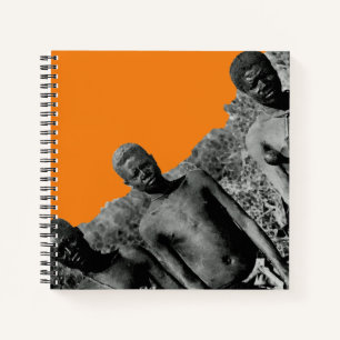 Vintage Faces of Africa Watercolor Black and White Notebook