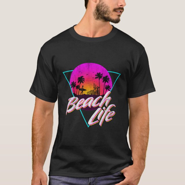 Vintage Fade Beach Life T-Shirt (Front)
