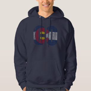 Vintage Fade Colorado Flag CO Hoodie