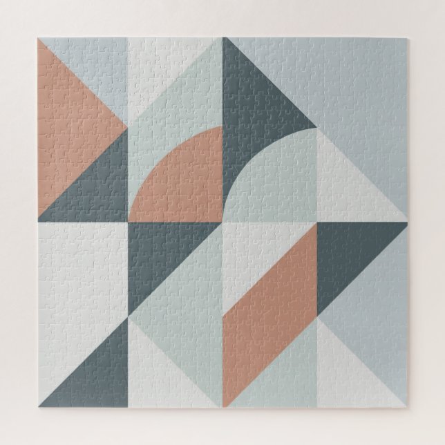 Vintage Faded Geometry | Mid-Century Modern Puzzle (Vertical)
