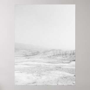 Vintage Faded Striped Mountain Painted Hills Left Poster
