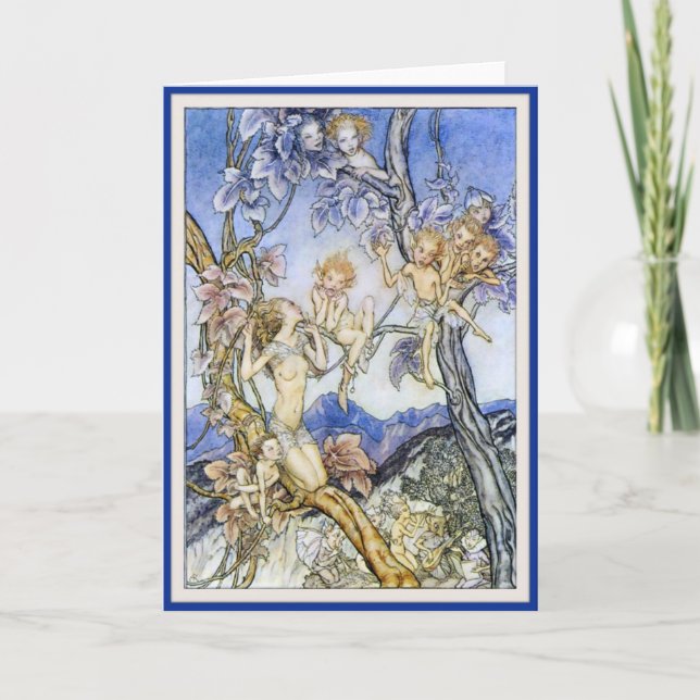 Vintage Faerie & Faerie Children - Greeting Card (Front)