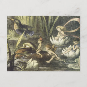 Vintage Faerie Story Teller Postcard