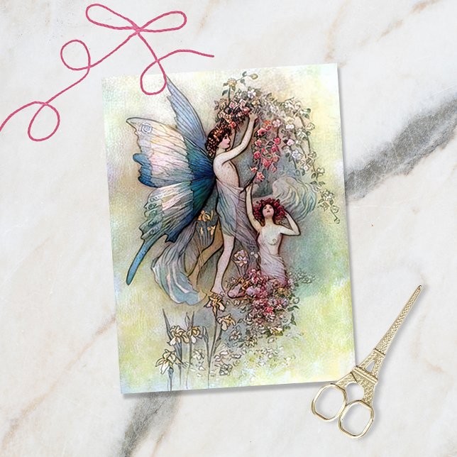 Vintage Fairies in the Garden Tissue Paper (Creator Uploaded)
