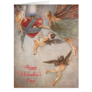 Vintage Fairies with Heart by Florence Harrison