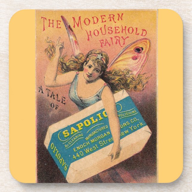Vintage Fairy Ad Coaster (Front)