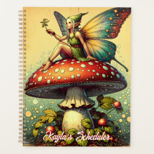 Vintage Fairy and Mushrooms Personalised Planner