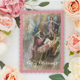 Vintage Fairy Baby Shower Invitation