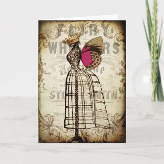 Vintage Fairy Dress Form Greeting Card