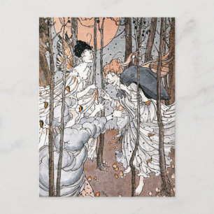 Vintage Fairy Forest Postcard