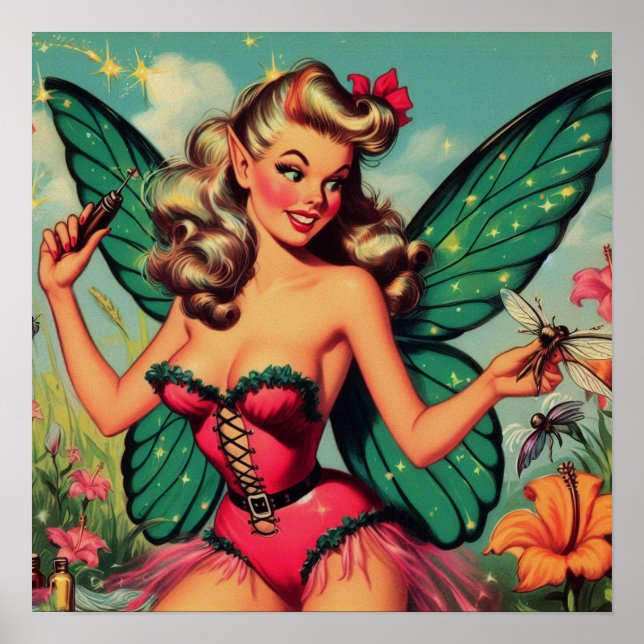 Vintage Fairy Girl Poster (Front)