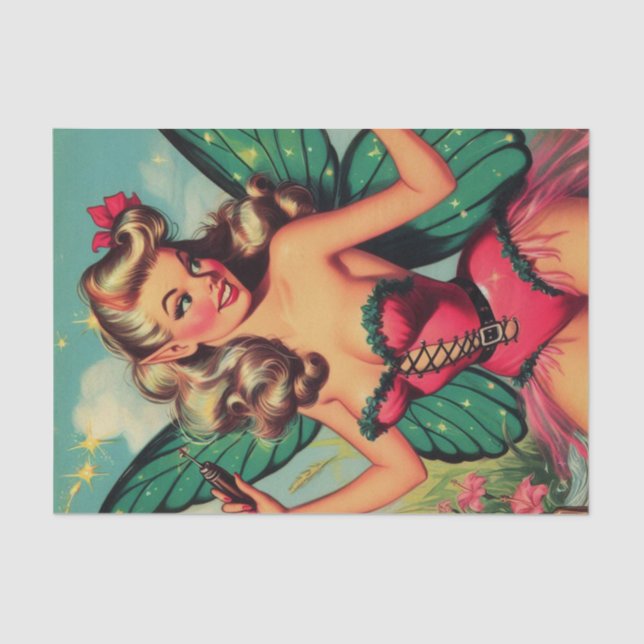 Vintage Fairy Girl Tissue Paper (Front)