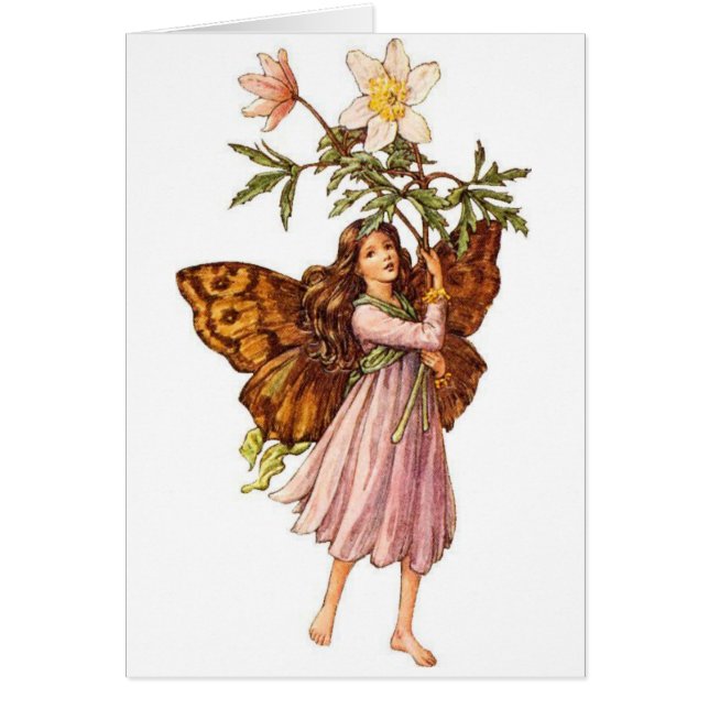 Vintage - Fairy Girl with Flowers, (Front)