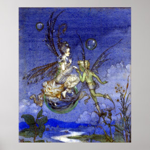 Vintage Fairy on a Bubble Poster