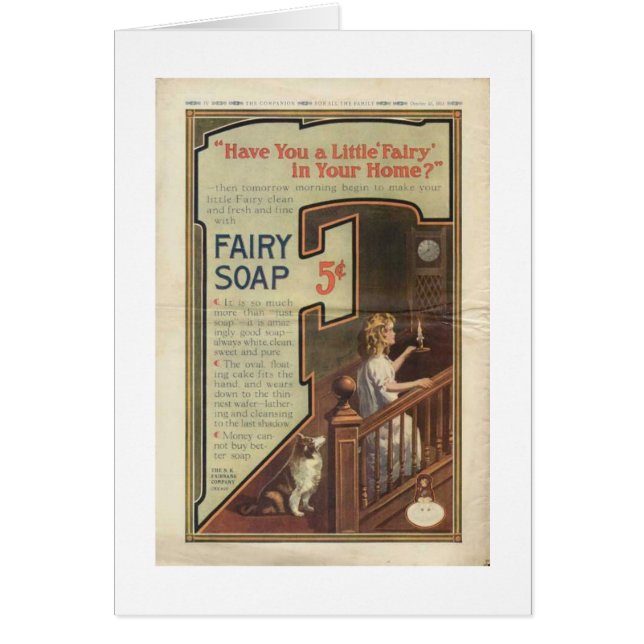 Vintage Fairy Soap Ad, (Front)