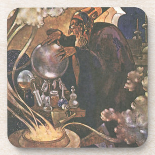 Vintage Fairy Tale, Aladdin and the Magic Lamp Coaster