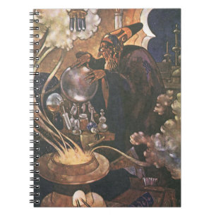 Vintage Fairy Tale, Aladdin and the Magic Lamp Spiral Notebook