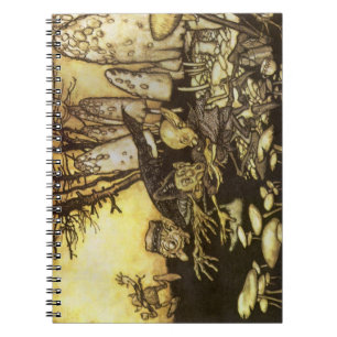 Vintage Fairy Tale, Band of Workmen by Rackham Spiral Notebook