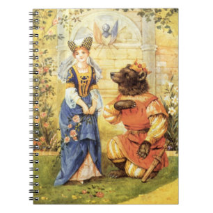 Vintage Fairy Tale, Beauty and the Beast Spiral Notebook