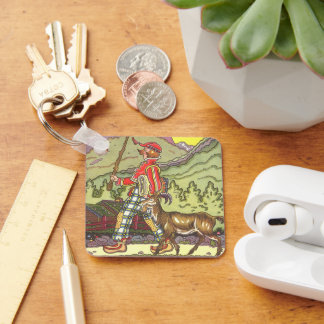 Vintage Fairy Tale, Boy and the North Wind, Hauman Key Ring