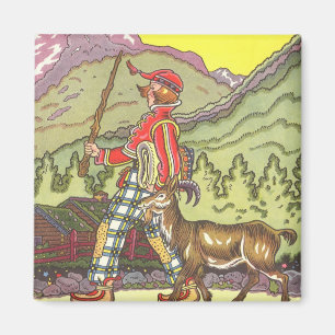 Vintage Fairy Tale, Boy and the North Wind, Hauman Magnet